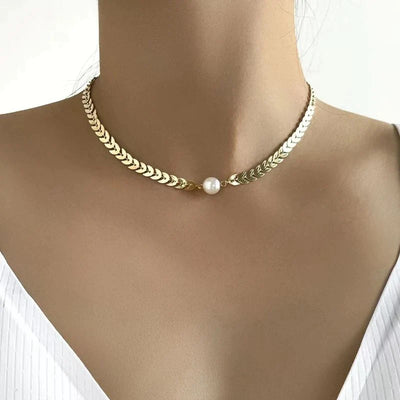 Collier de Perle Romaine en Or