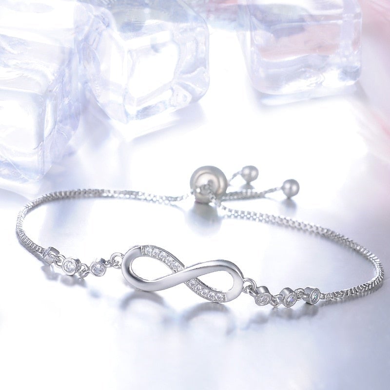 Bracelet Infini Réglable en Argent