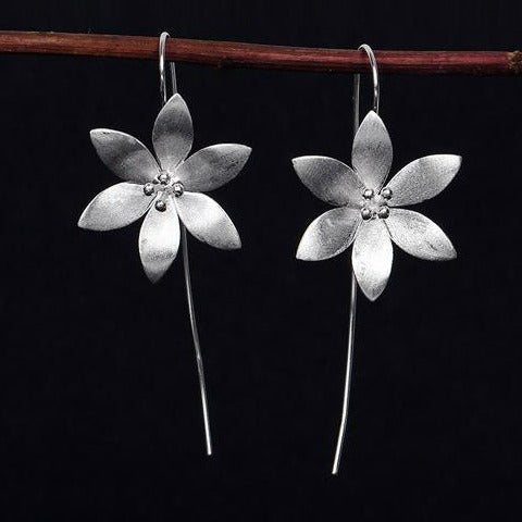 Boucles d'oreilles Fleurs en Argent