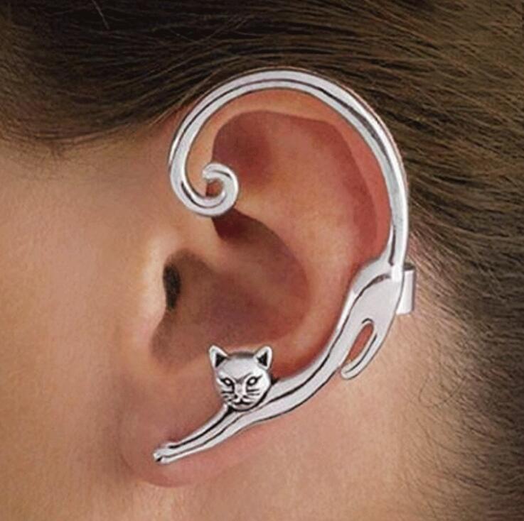 Boucle d'Oreille Chat de Luxe en Argent