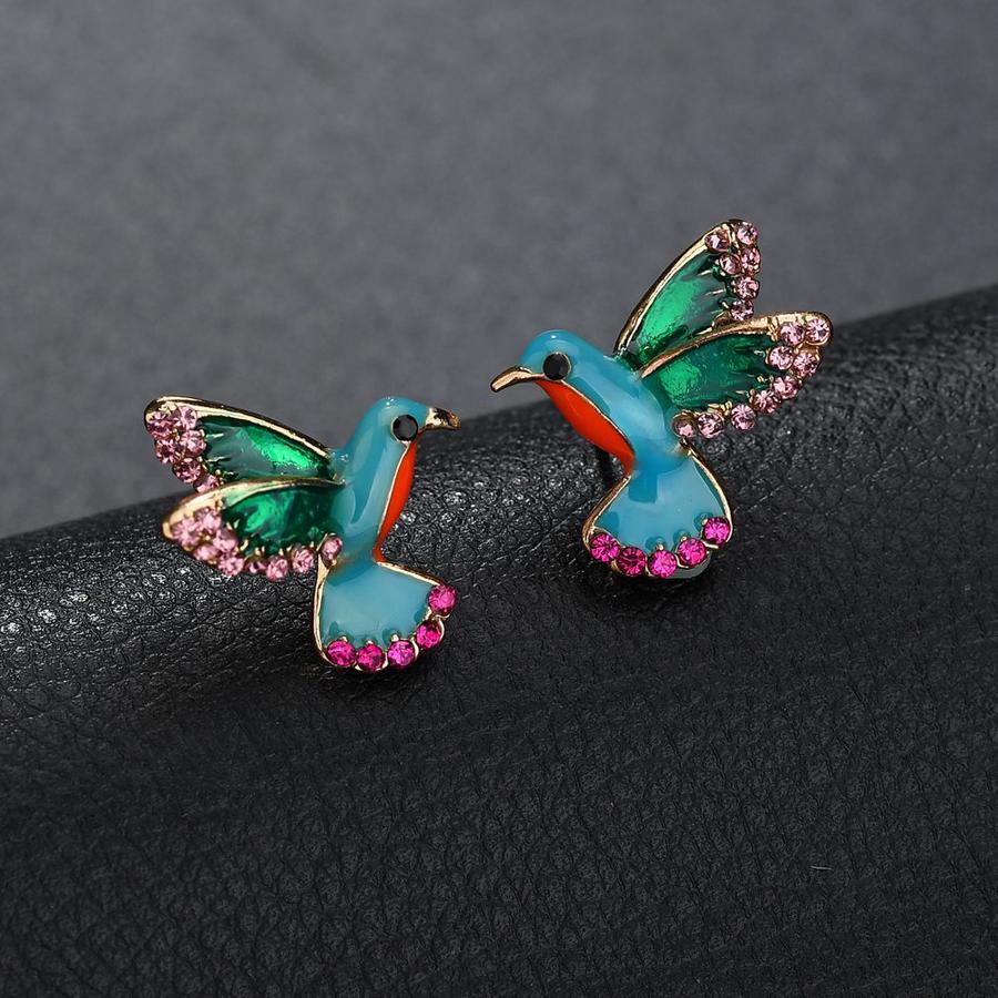 Boucles D'Oreilles Colibri Cristal