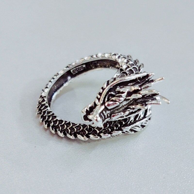 Bague Dragon en Argent 925 Ajustable