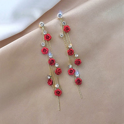 Boucles d'oreilles Cascade de Roses