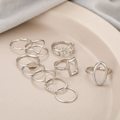 Pack 11 Bagues Vintage en Argent