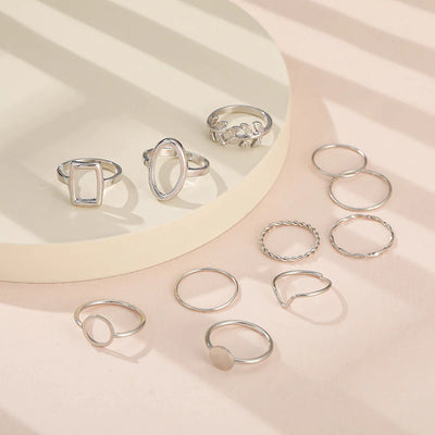 Pack 11 Bagues Vintage en Argent
