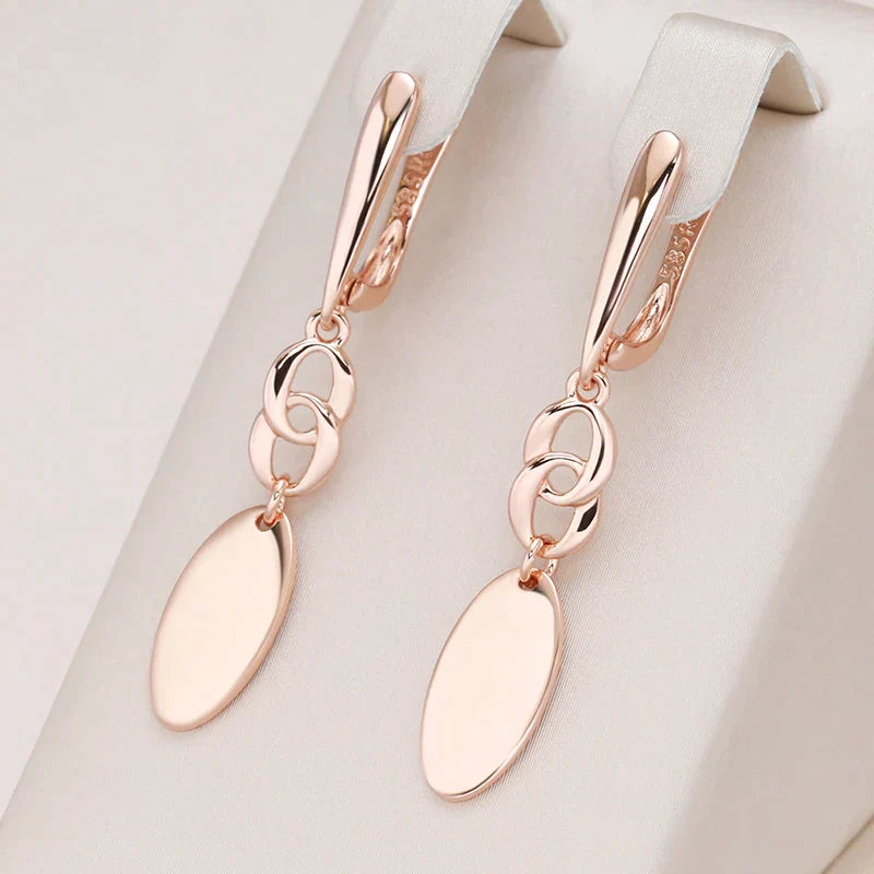 Boucles d'oreilles Elegante Rose Doré