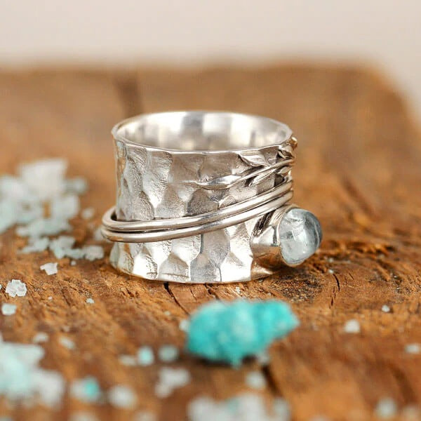 Bague en Cristal Boho en Argent Sterling 925