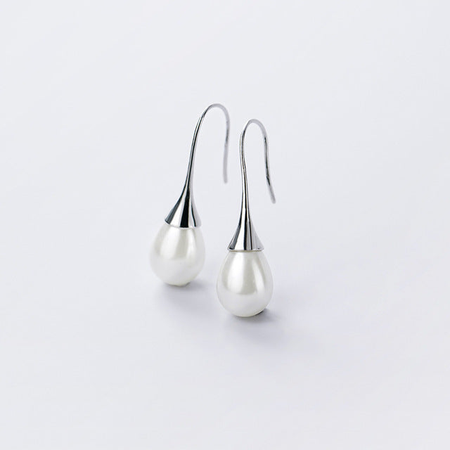 Boucles d'oreilles avec Perles en Or et Argent