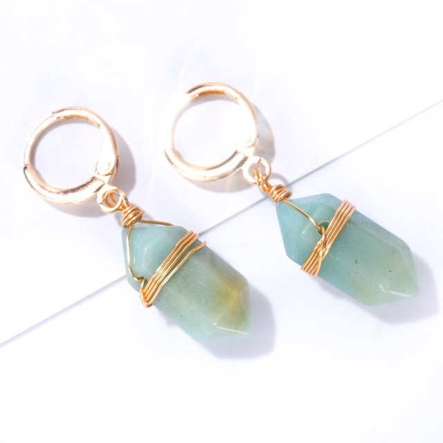 Boucles d'oreilles en Quartz en Or