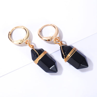 Boucles d'oreilles en Quartz en Or