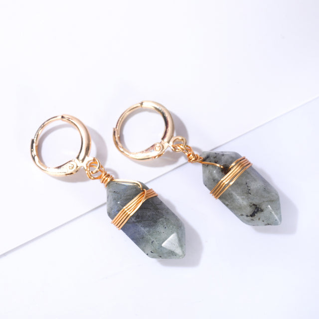 Boucles d'oreilles en Quartz en Or