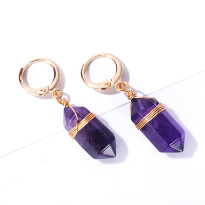 Boucles d'oreilles en Quartz en Or