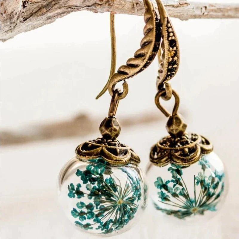 Boucles d'oreilles Nature Exotique en Or Antique