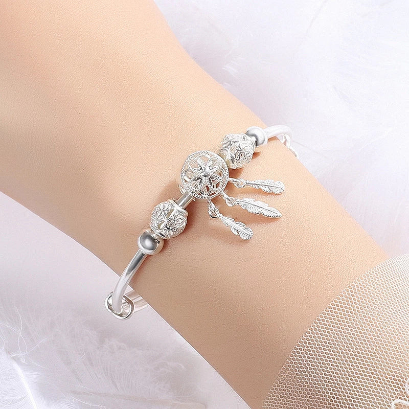 Bracelet Attrape-Rêves Réglable en Argent 925