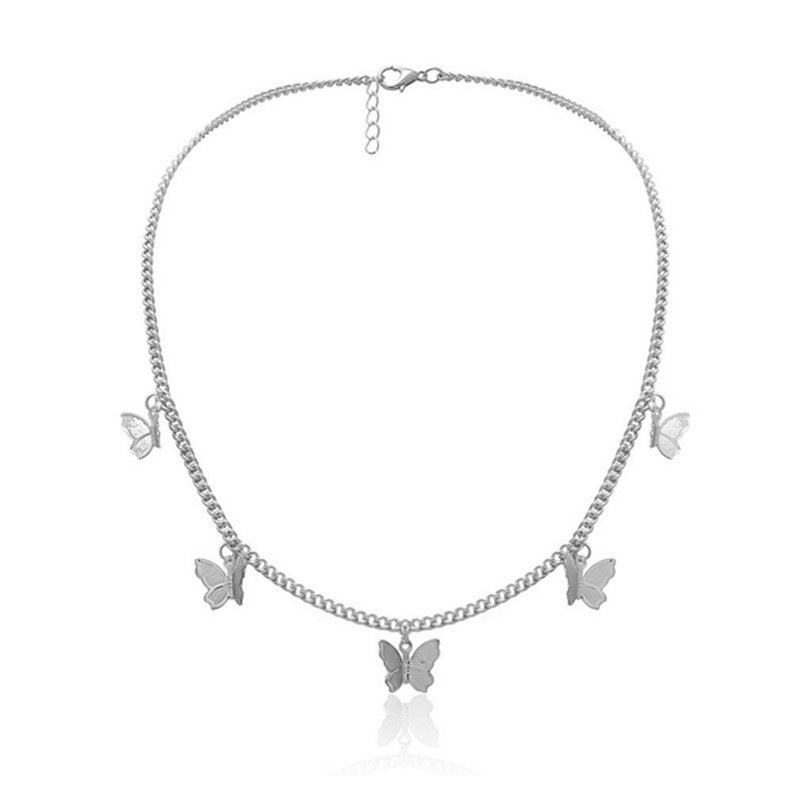 Collier Papillon en Or et Argent