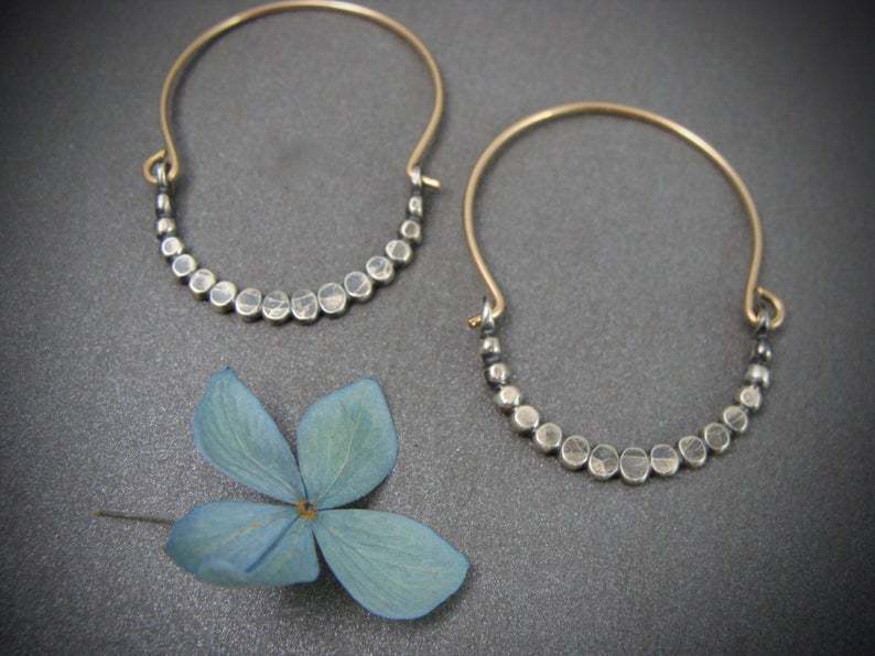 Boucles d'oreilles argent cubique bohème