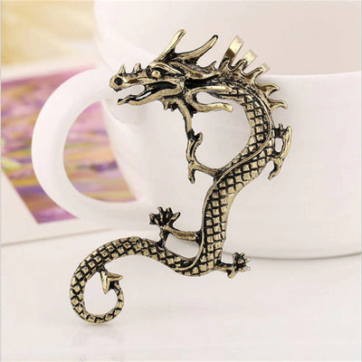 Boucles d'oreilles dragon en argent