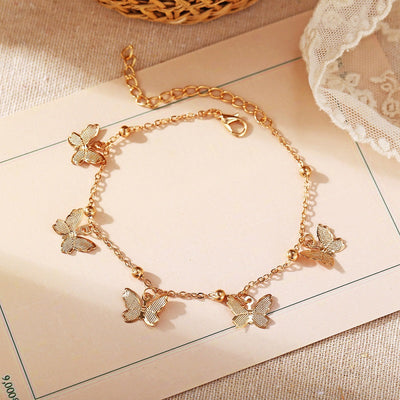 Bracelet de Cheville Papillon en Or