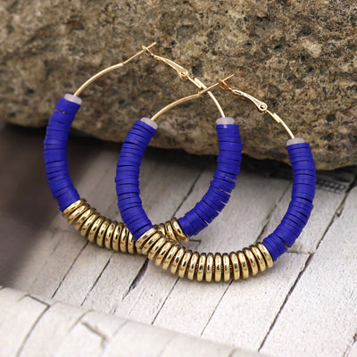 Boucles d'oreilles Boho avec Pierres de Couleur