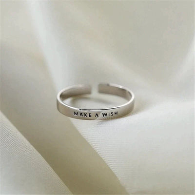 Bague de Souhaits Ajustable en Argent