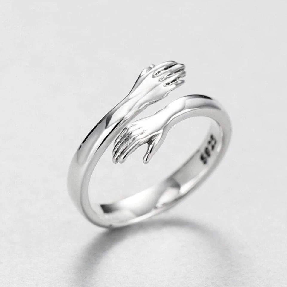 Bague Câlin Ajustable en Argent