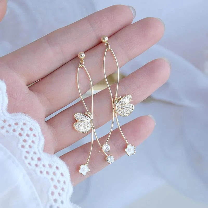 Boucles d'Oreilles Papillon en Or