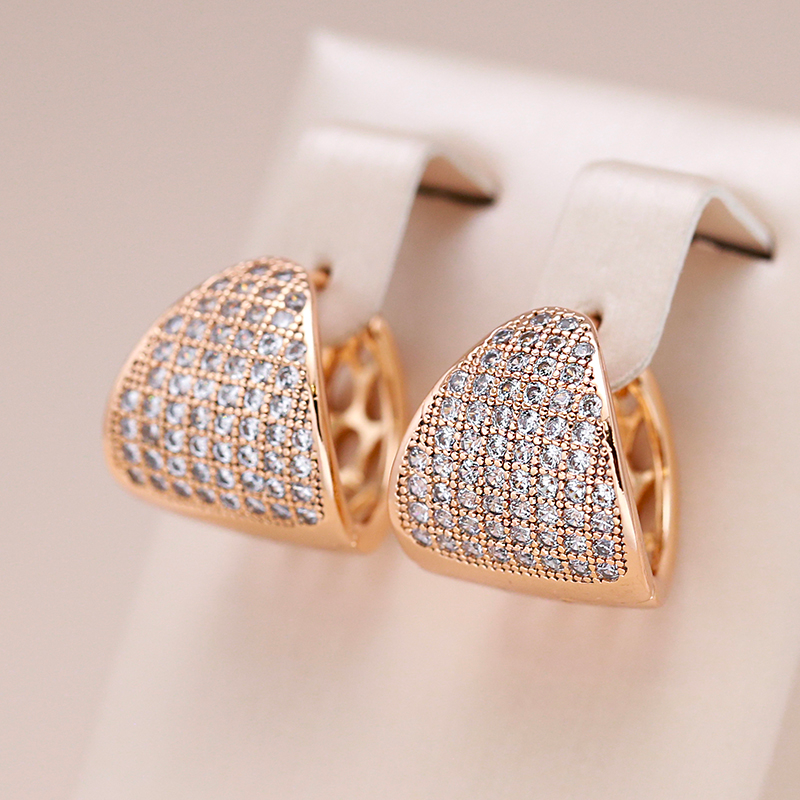 Boucles d'oreilles Petites Dorées et Brillantes