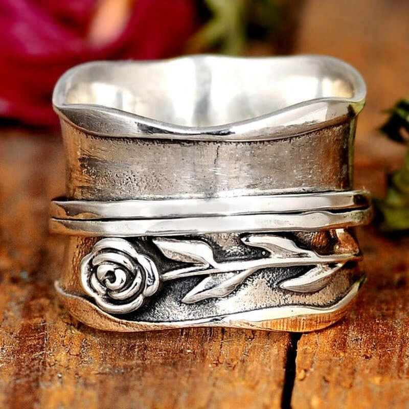 Bague Fleur Vintage en Argent