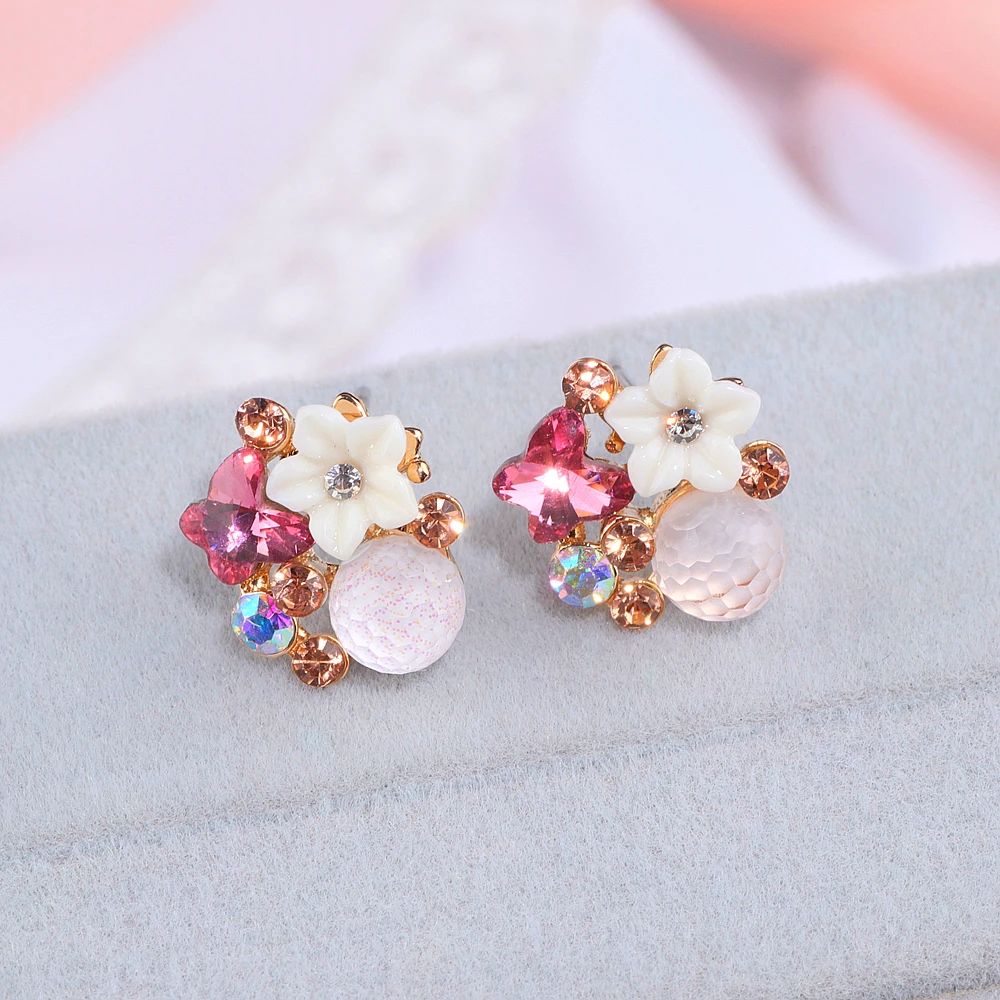 Boucles d'oreilles Floral Flare avec Zircons