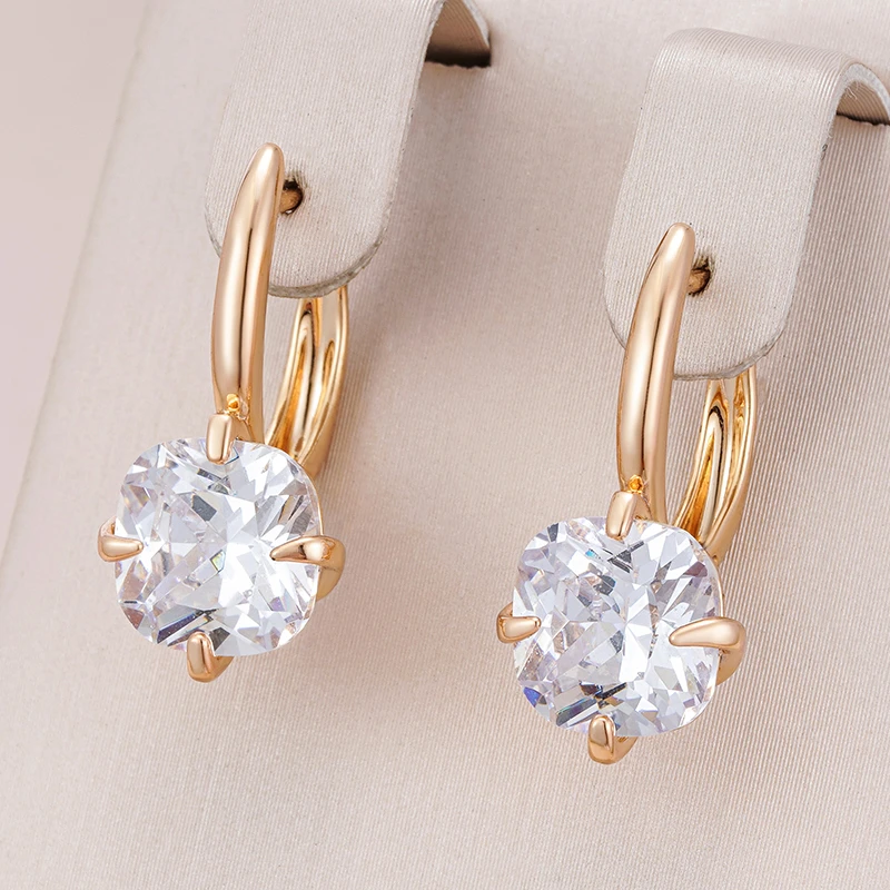 Boucles d'oreilles Pure Elegance avec Zirconium en Or