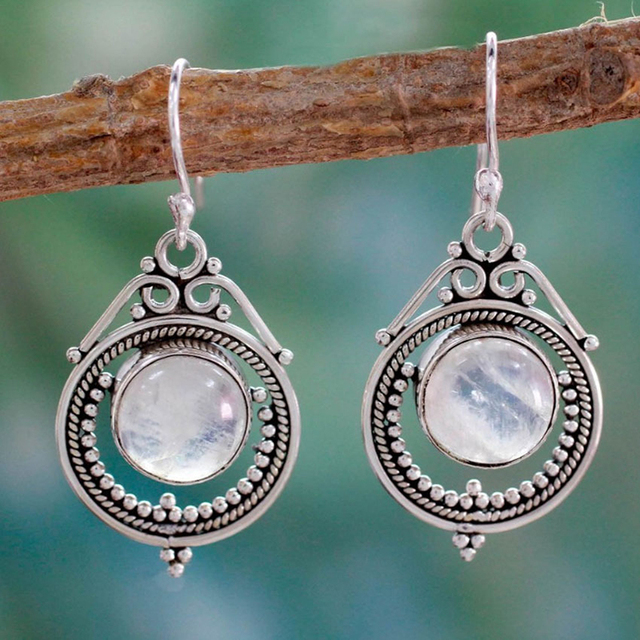 Boucles d'oreilles Boho Moonstone