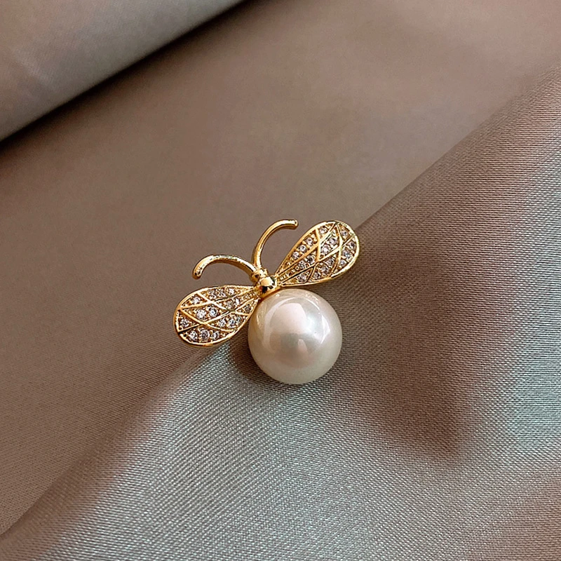 Boucles d'oreilles Libellule en Perle