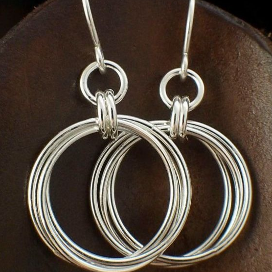 Boucles d'oreilles Vintage en Argent