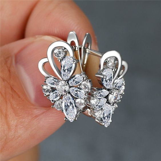 Boucles d'oreilles Argent Brillant