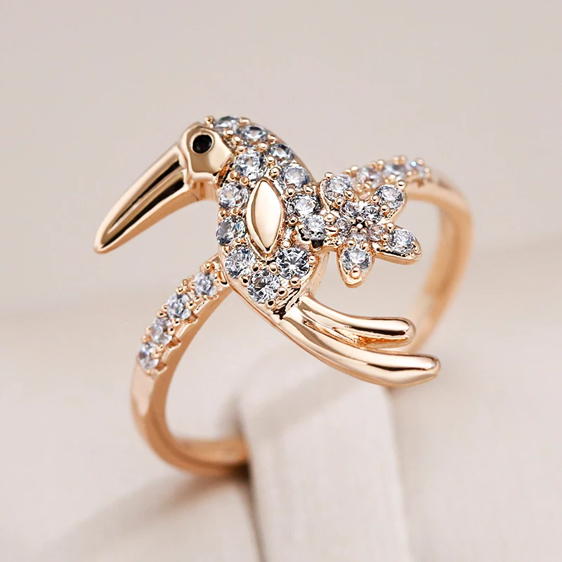 Bague Oiseau Élégante et Étincelante