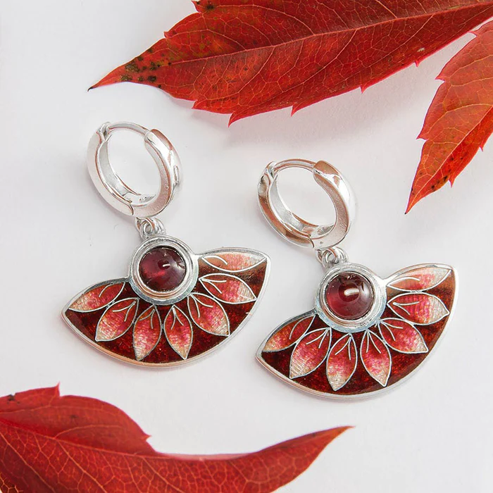 Boucles d'oreilles vintage rouge