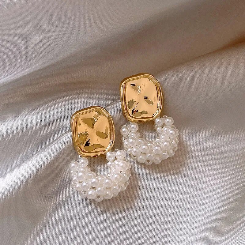 Boucles d'oreilles en perles d'or