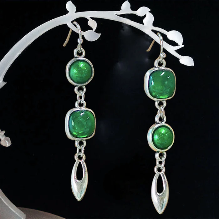 Boucles d'oreilles vertes