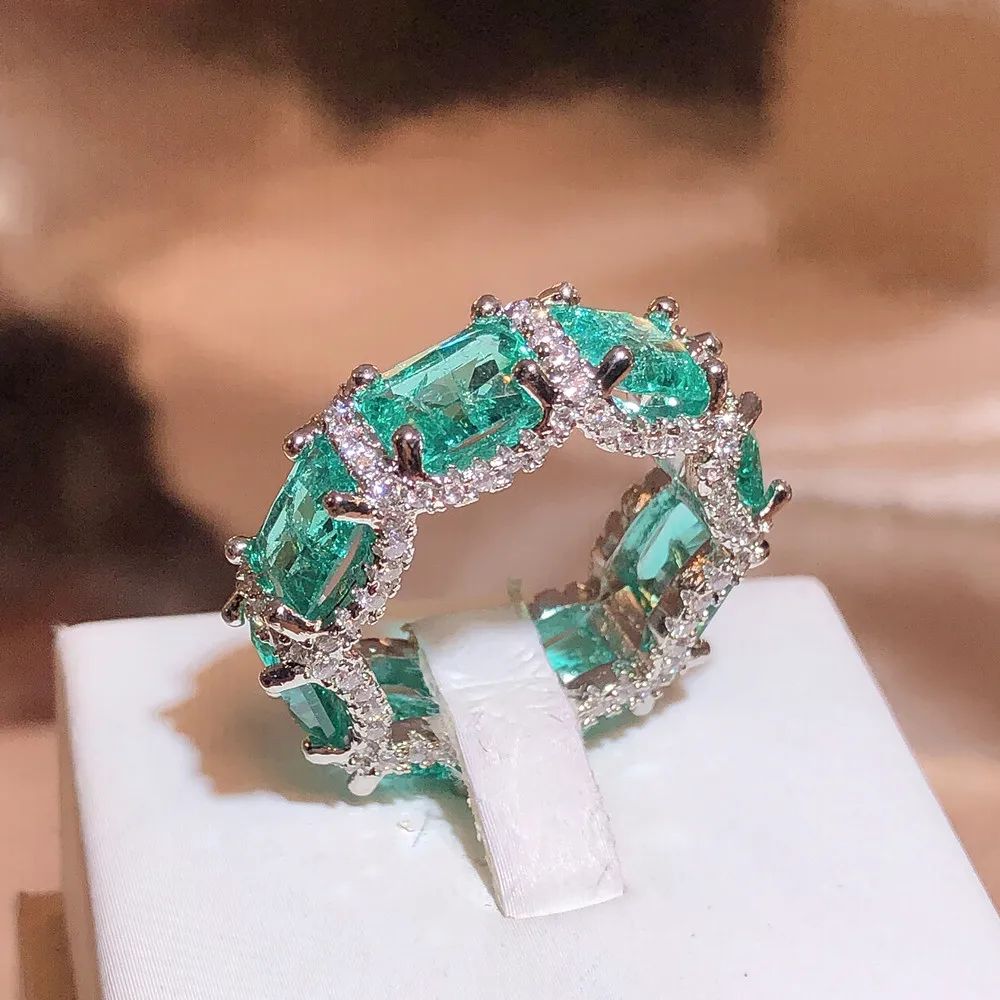 Bague élégante en cristal de Turquoise