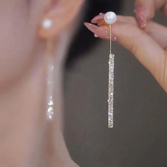 Boucles d'oreilles perles élégantes et brillantes