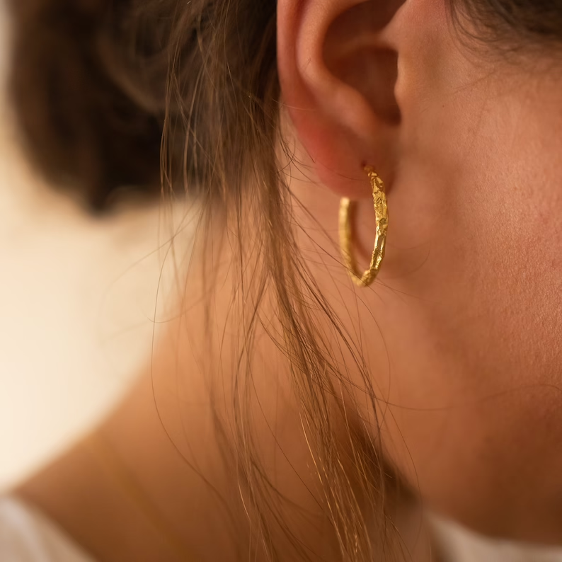 Boucles d'oreilles vintage en plaqué or
