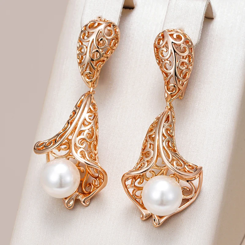 Boucles d'oreilles Clochette élégantes en perles