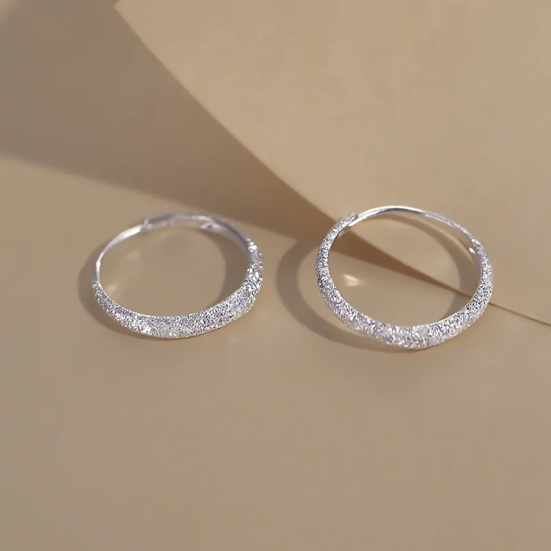 Boucles d'oreilles élégantes en argent brillant