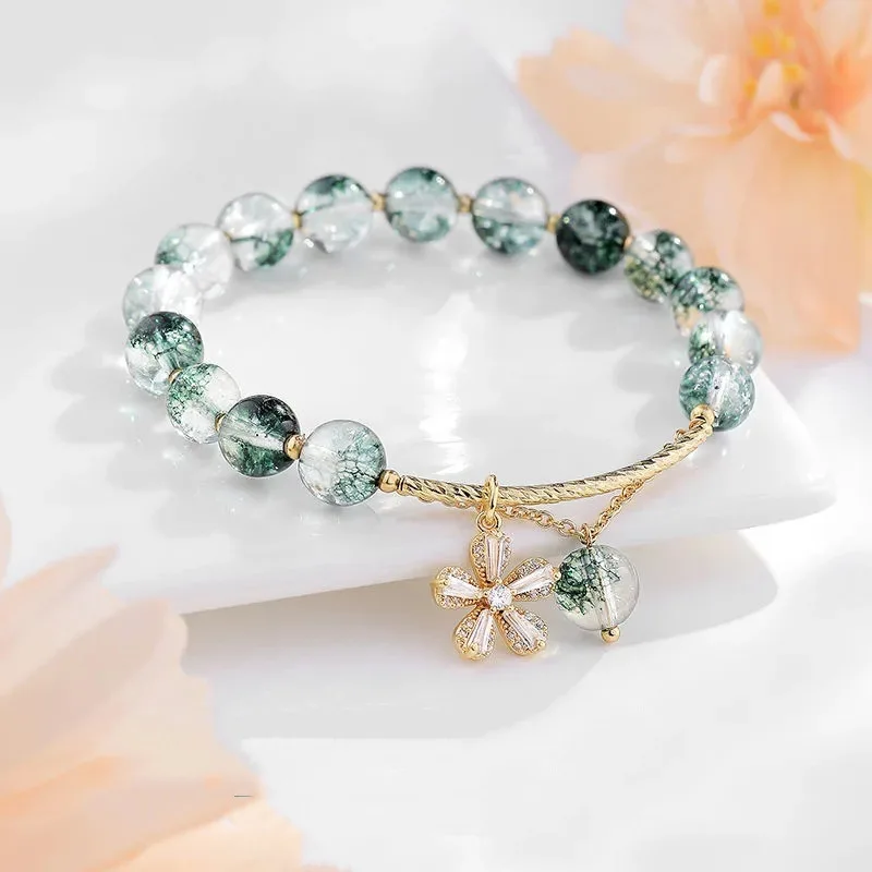 Bracelet marguerite avec cristaux