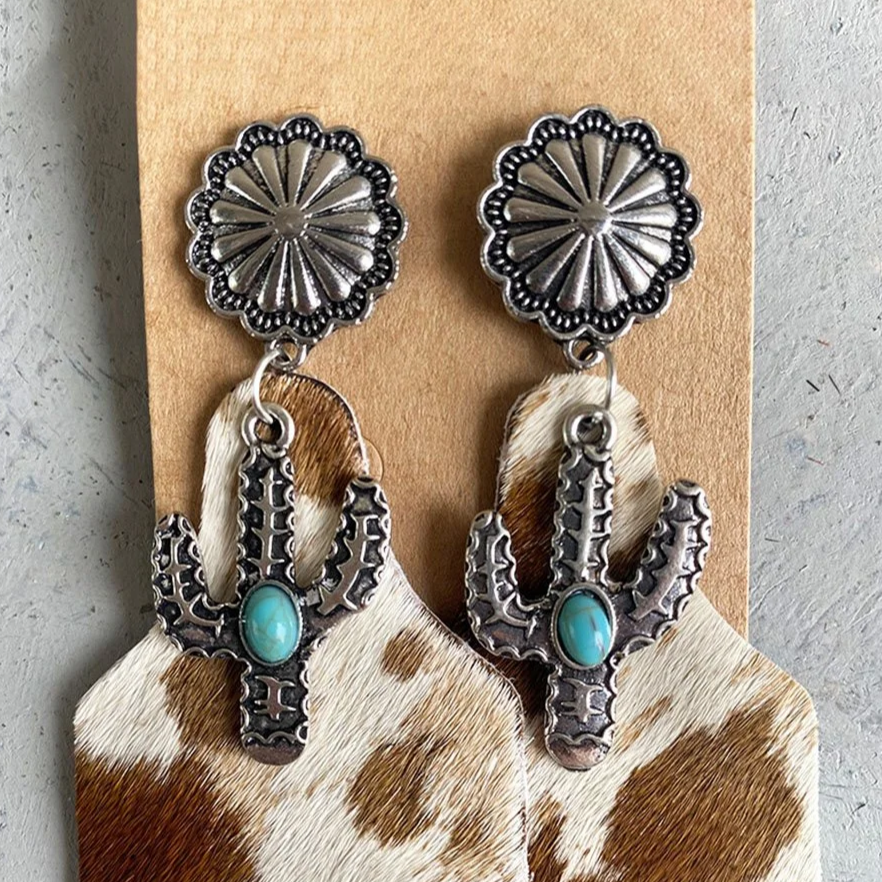 Boucles d'oreilles Cactus, Boucles d'oreilles Dangle Boucles d'oreilles Cactus, Boucles d'oreilles Dangle