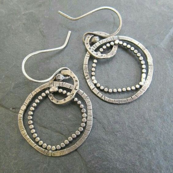 Boucles d'oreille vintage en argent