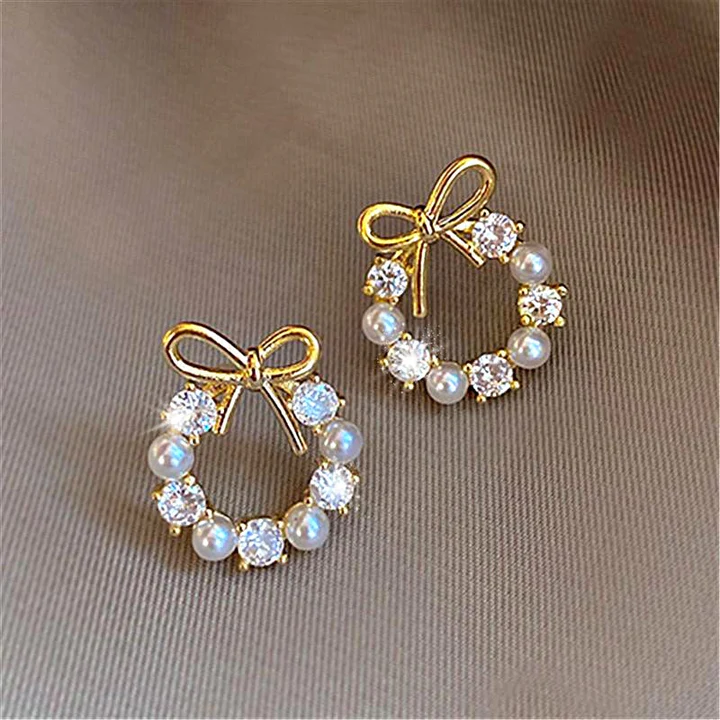 Boucles d'oreilles avec Zirconia en Or