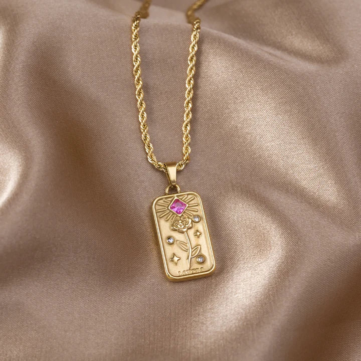 Collier pendentif Tarot 'Lovers'